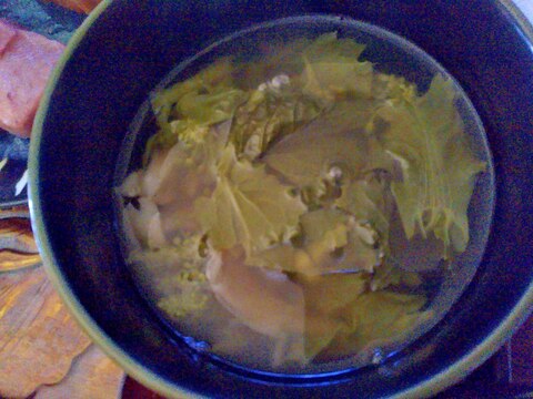 菜の花＆舞茸の和風スープ